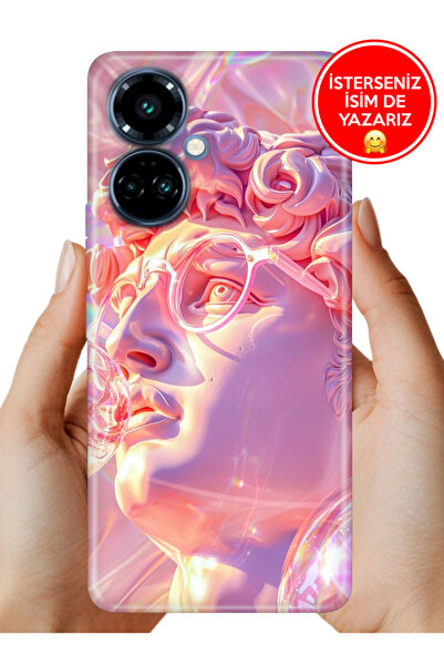 TECNO Camon 19 Pro Kılıf Desenli Rubber Kamera Korumalı Silikon Pinkom