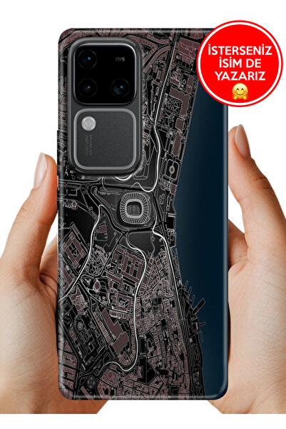 Cekuonline Vivo V30 Kılıf Rubber Esnek Silikon Tam Koruma SiyahBeyaz Stadyum