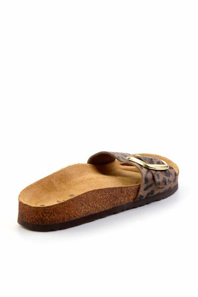 Bambi Leopar Hakiki Deri Kadın Terlik K04819200003
