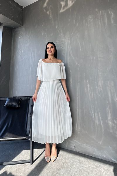 kamacibutik Φόρεμα σιφόν με πλισέ γιακά Madonna