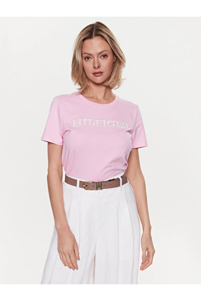 Tommy Hilfiger NEW COLLECTION TH CHEST EMBROIDERED LOGO WOMEN'S T-SHIRT