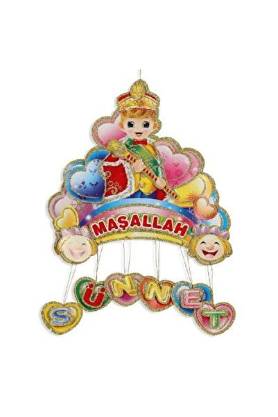 CNGZSHOP Sünnet 3d Simli Kapı Süsü Orta Süs Sünnet Süsü