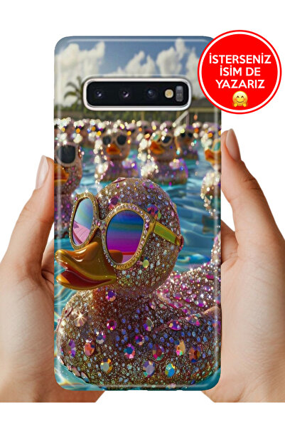 Cekuonline Samsung Galaxy S10+ Plus Kılıf TPU Resimli Silikon Işıltılı Hayat
