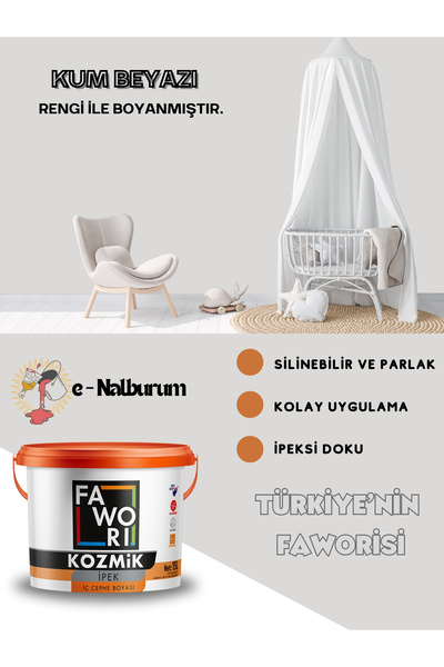 Fawori Kozmik İpek Tam Silinebilir-Silikonlu İpeksi Mat İç Cephe Boyası 2.5lt...