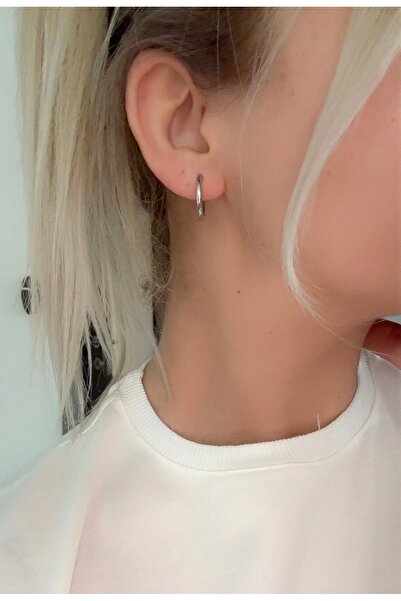 GM TAKI Stainless Steel Silver Color Hoop Earrings – Unisex, Minimalist and Suitable for Everyday Wear