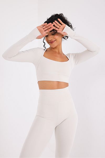 Scorp Hanorac crop cu mânecă lungă pentru femei Eclipse Pantofi sport bej