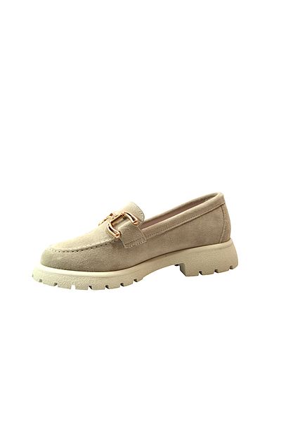 Beety 4262 Γυναικεία Loafer παπούτσια με αγκράφα από γνήσιο δέρμα Nubuck