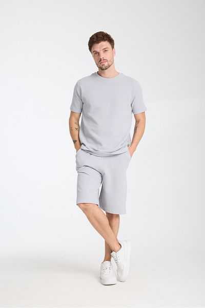 KAPHONE Men's Waffle Fabric Tshirt Shorts Suit