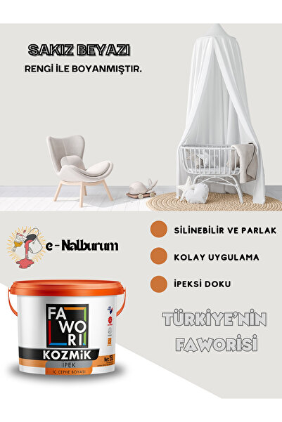 Fawori Kozmik İpek Tam Silinebilir-Silikonlu İpeksi Mat İç Cephe Boyası 2.5lt...