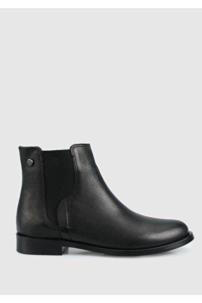 Provoq Black Leather Women's Boots