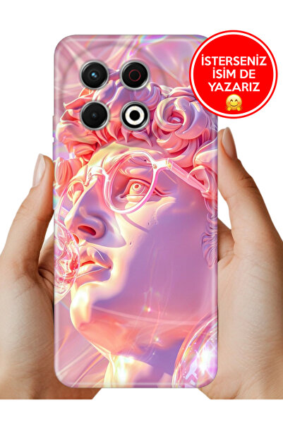 TECNO Spark 30 Pro KL7 Kılıf Desenli Rubber Kamera Korumalı Silikon Pinkom