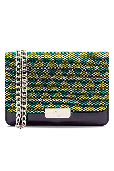 Vario Sıyah Rugan Yesil Sarı Taslı