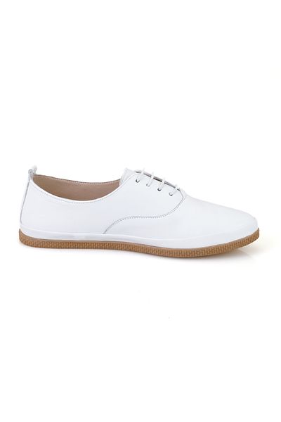 Desa Women's White Leather Desacomfort Casual Shoes