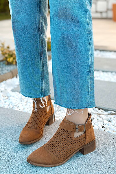 POLKA STORE Ανοιξιάτικες γυναικείες καστόρινες διάτρητες καλοκαιρινές καουμπόικες μπότες