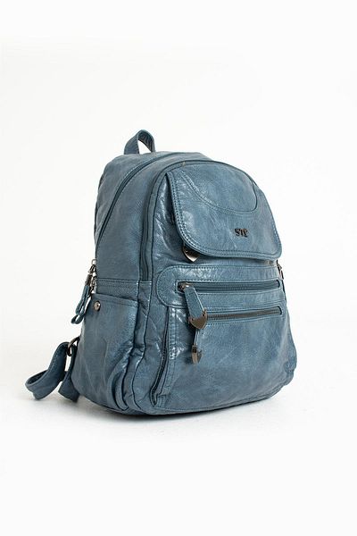 571 Collections Çanta Rucsac albastru din piele artificială - Model 571-11-12G