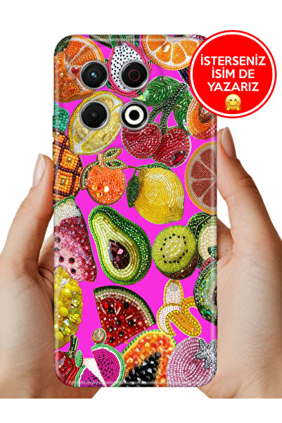 TECNO Spark 30 Pro Kl7 Kılıf Ergonomik Resimli Desenli Silikon Diamond Fruit