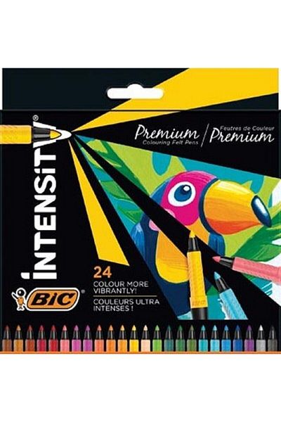 Bic İntensity Premium Felt Tip Crayons 24 Colors