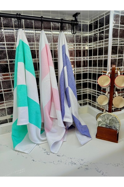 TD Collection %100 Pamuk 45*90 cm 3lü Kurulama Bezi El Ve Yüz Havlu Seti Mutf...