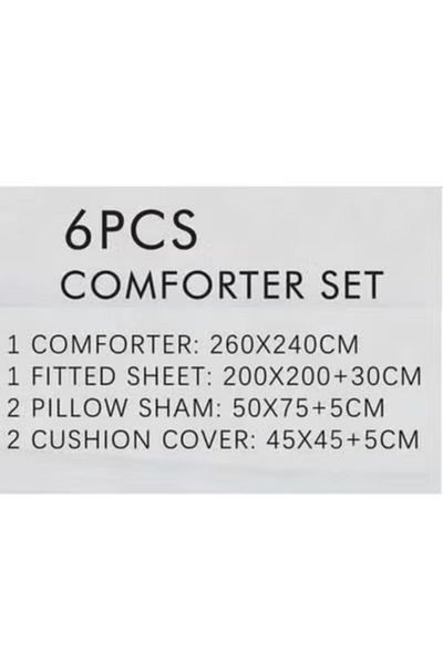 smart home Embroidered two-sided quilt set, two-sided mattress, consisting of 6 pieces