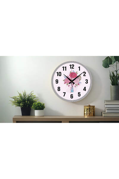 M&H Quality y Ceas de perete imprimat UV cu cifre turceze decorative (silenci...