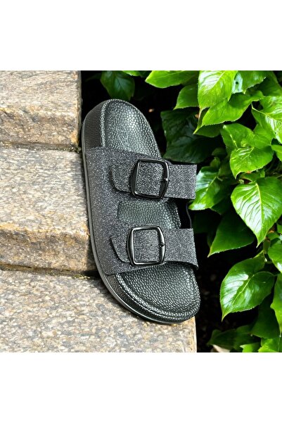 Lion Silvery Double Buckle Orthopedic Stylish Walking Slippers