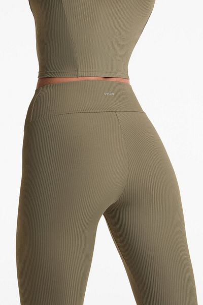 Oysho Comfortlux high rise rib 65cm ankle-length leggings