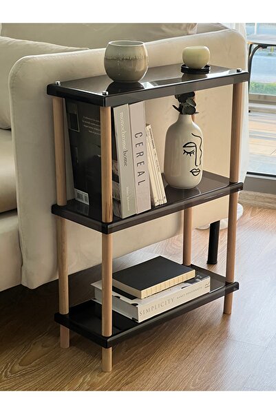 HomeSide Modern Dekoratif  Yan Sehpa Çok Amaçlı Raf