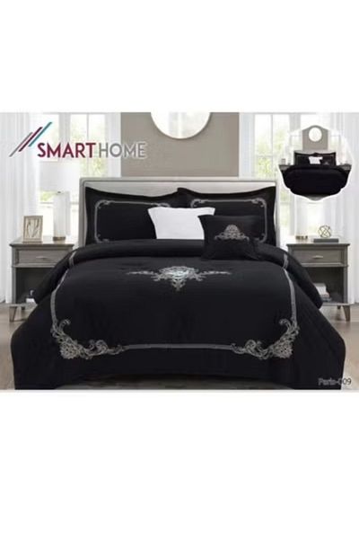 smart home Embroidered two-sided quilt set, two-sided mattress, consisting of 6 pieces