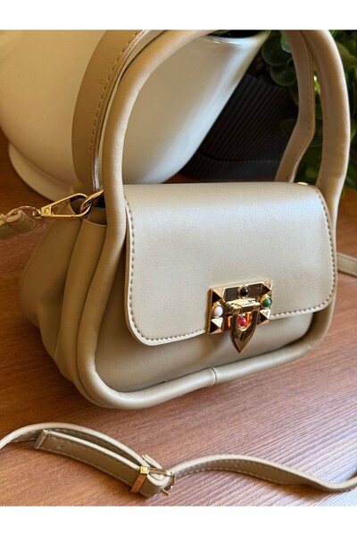 ZEYS Women's Shoulder Bag with Colorful Lock Detail