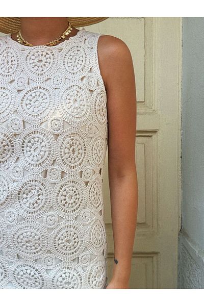 369 etnik butik Rochie de vis din dantela boema