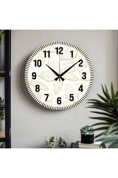 M&H Quality y Ceas de perete imprimat UV cu cifre turceze decorative (silenci...