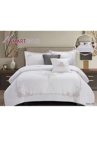 smart home Embroidered two-sided quilt set, two-sided mattress, consisting of 6 pieces