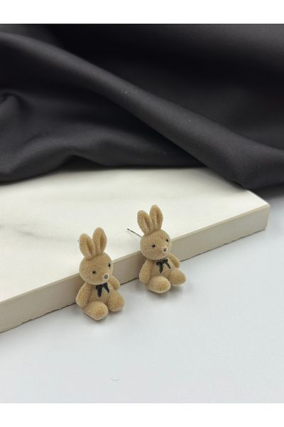 Lumiera Milky Coffee Cute Rabbit Earrings