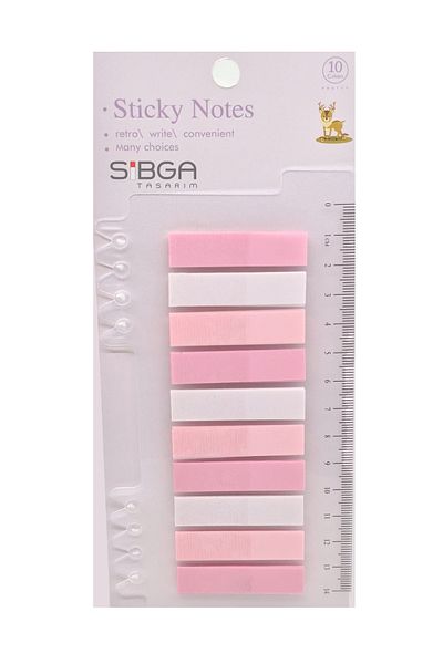 sibga tasarım Transparent Colored Post-It Note Paper - 200 Sheets Bookmark Sticker