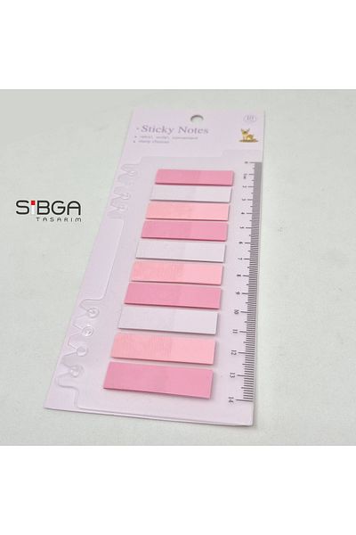 sibga tasarım Transparent Colored Post-It Note Paper - 200 Sheets Bookmark Sticker