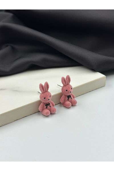 Lumiera Pink Cute Rabbit Earrings