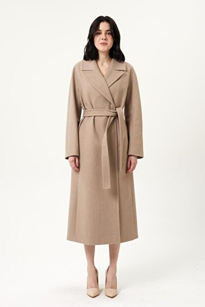 AGSPARK BELDEN KEMERLI ARKADAN YIRTMAÇLI KABAN