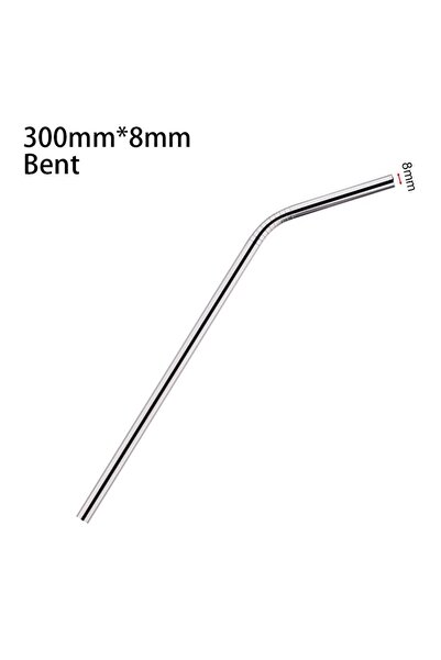 Choice 8x300mm bent 1Pcs Reusable Stainless Steel Straws Straight Bent Straws...