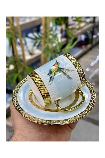 Doğudeko Stork Luxury Porcelain Set of 6 Cups