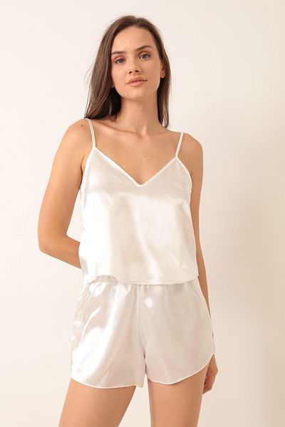 love secret Stylish Satin Nightgown and Shorts Set