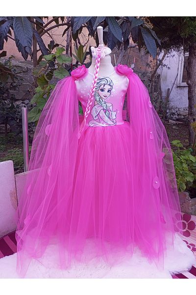 Niliya çocuk giyim Pink Princess Model Şerep Costume