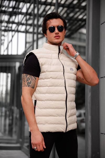 eg38 Marco Thin Inflatable Filling Vest - 8010 Cream