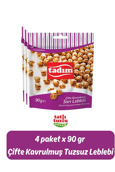Tadım Double Roasted Yellow Chickpeas |   Diet Friendly Snack (4 X 90 Gr)