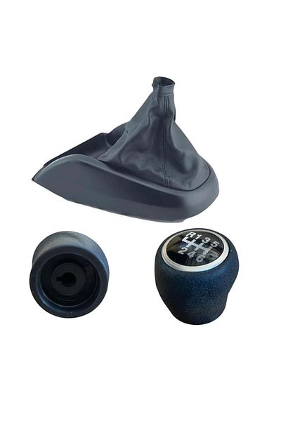 ZETOTO Fiat Doblo 3 Black Gear Shift Knob and Gaiter Suit 6 Onwards Models 55346753