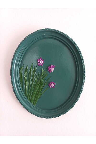 ZE DEKORASYON OVAL TABLO-FİRUZE RENGİ-21CMX17.5CM