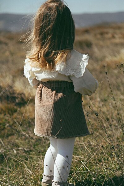 Lalia Emilly Velvet Brown Skirt