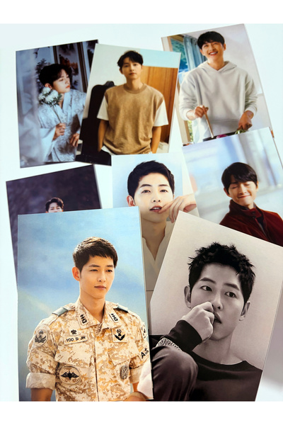 Pankart Evi مجموعة بطاقات الصور سونغ جونغ كي المكونة من 8 قطع - بطاقة لوحة تز...