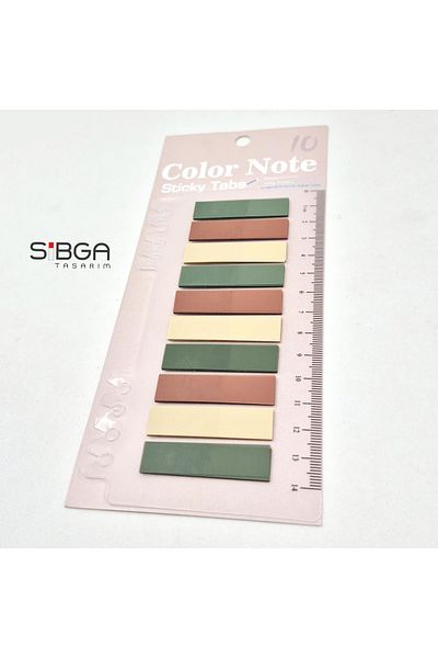 sibga tasarım Transparent Colored Post-It Note Paper - 200 Sheets Bookmark Sticker