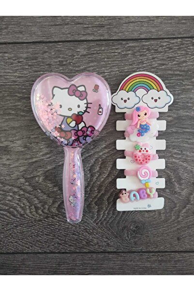 MutluBiDünya Kız Çocuk Hello Kitty Tarak Toka Seti