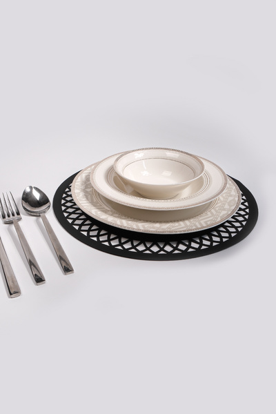 cesur lazer 1 Adet Suni Deri Supla Amerikan Servis Tabak Altlığı Sofra Servis Sunum